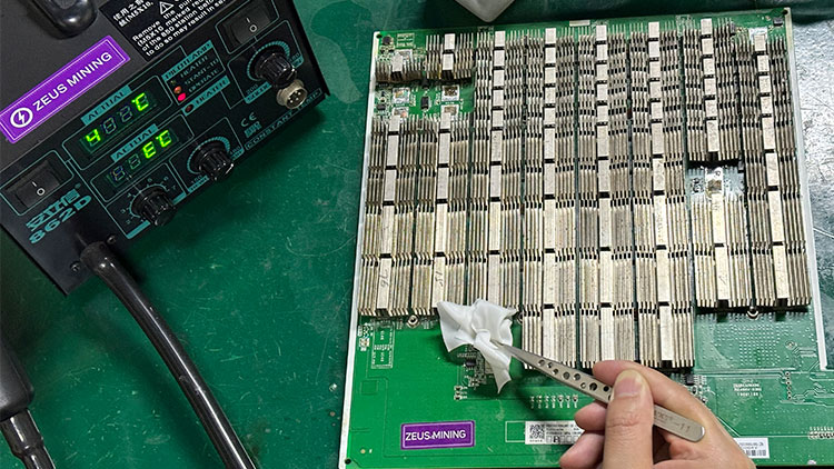 clean the hash board chip