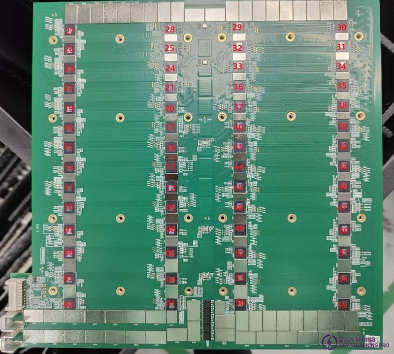 KS3L hash board ASIC chip arrangement