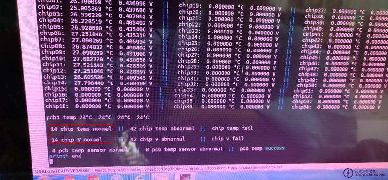 KS3L detected 14 ASIC chips
