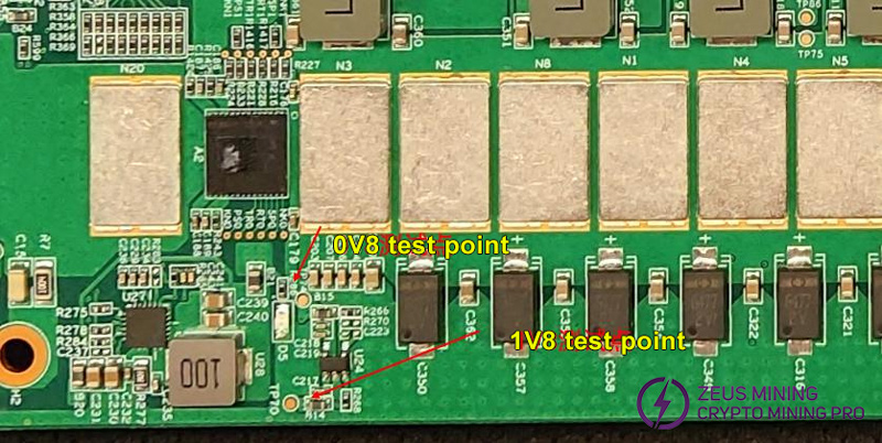 1.8V and 1.8V test point for KS0 asic chip