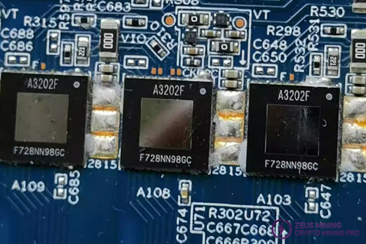 Avalon 1166 hash board ASIC chip