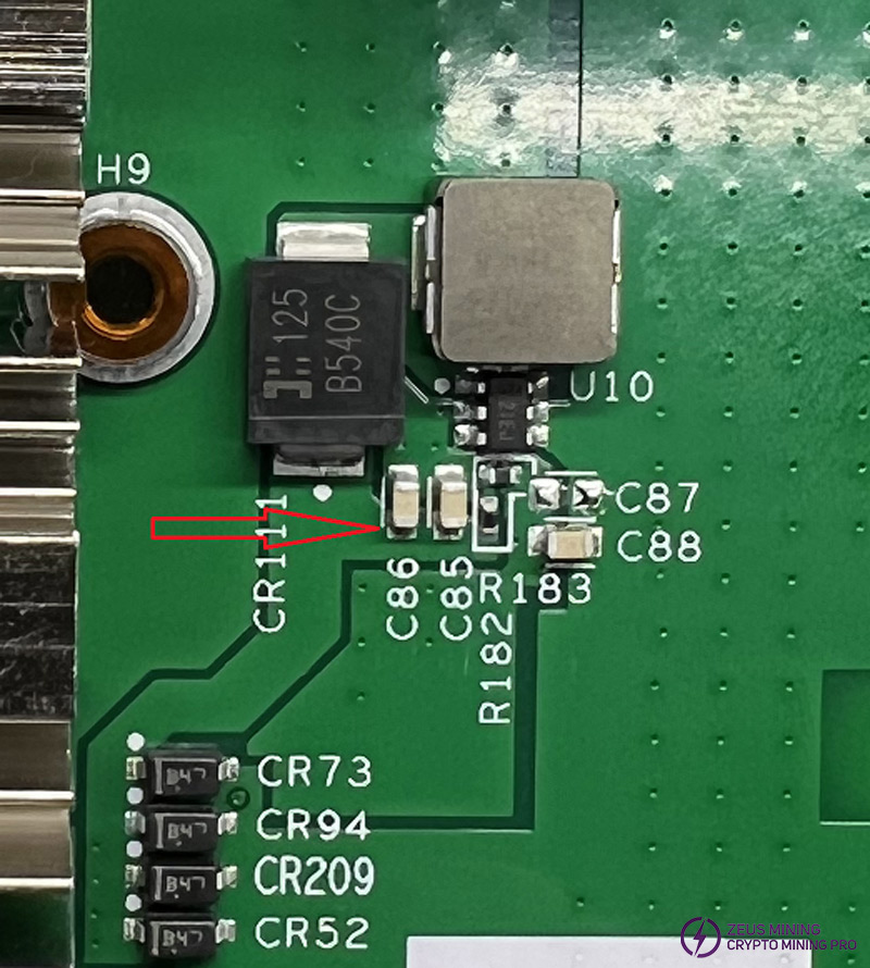 18V boost circuit of L1 hash board