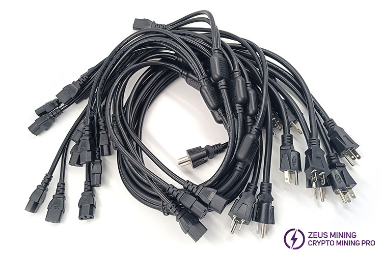 Antminer C13 power cable with US plug