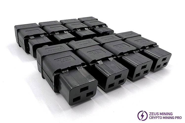 IEC-C19 female connector adapter