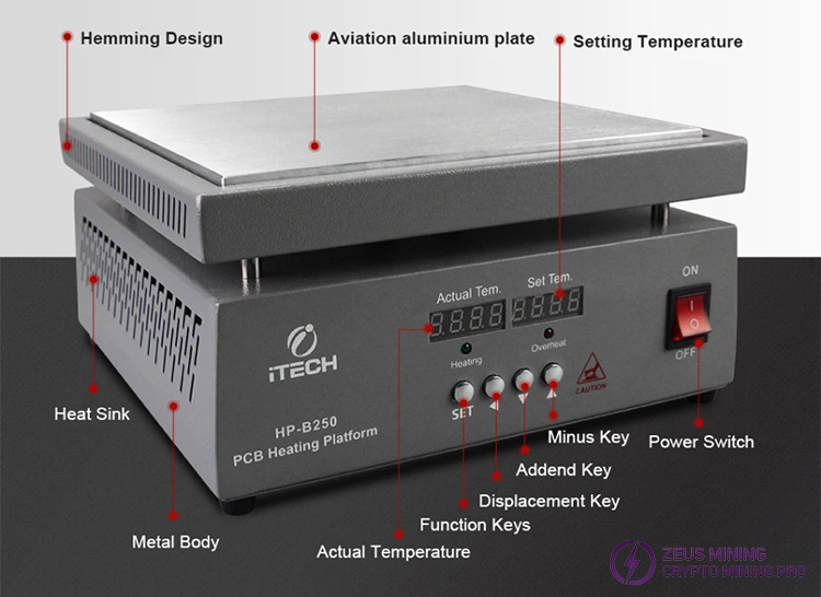 iTECH HP-B250 aluminum temperature control heating platform