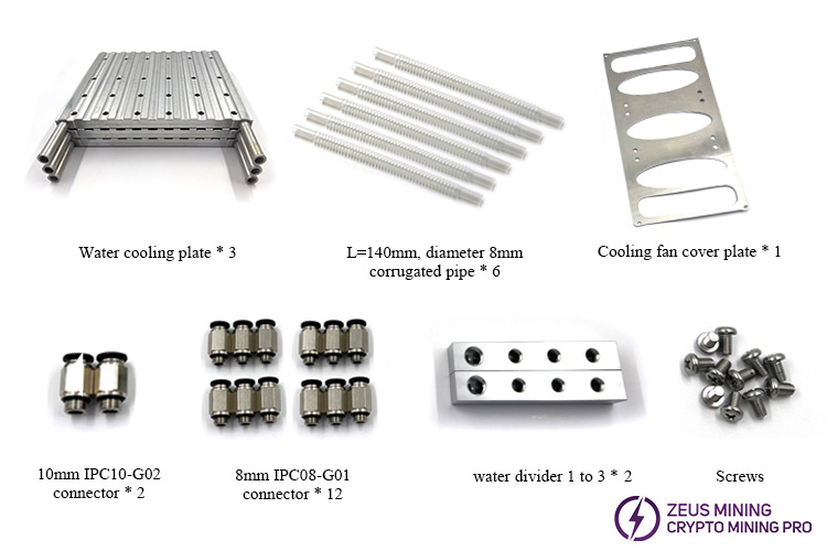 S19j pro PCB board water cooling module plate