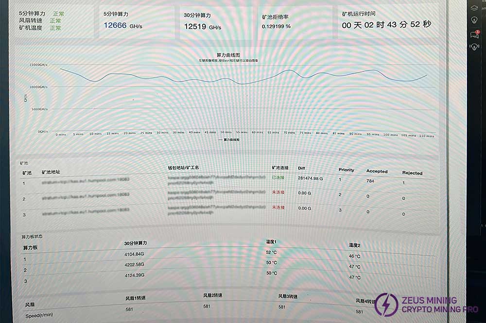 KS5L water cooling plate running data