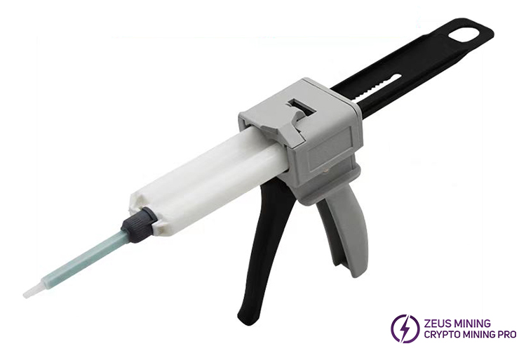 two component gel extrusion gun