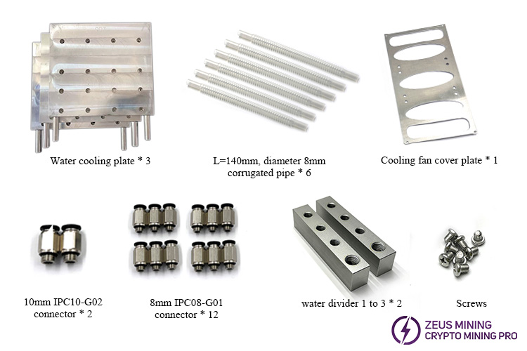 D7 heat sink water cooling plate kit