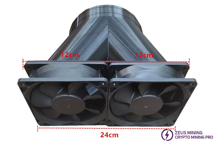 dual fan duct for Antminer