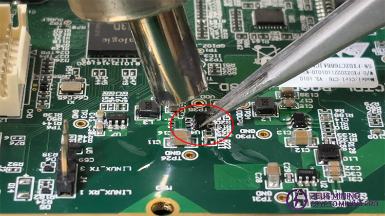 control board chip repair without thermal pad