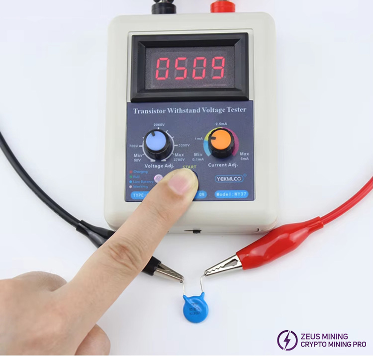 withstand voltage test of 470V varistor