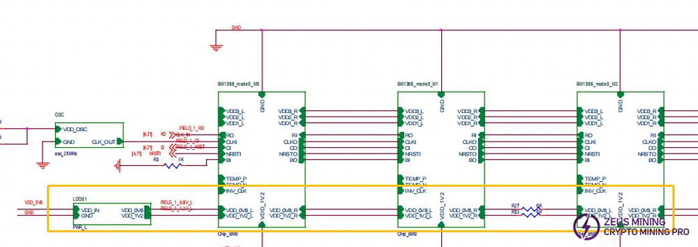 S21 hydro hash board LDO circuit diagram