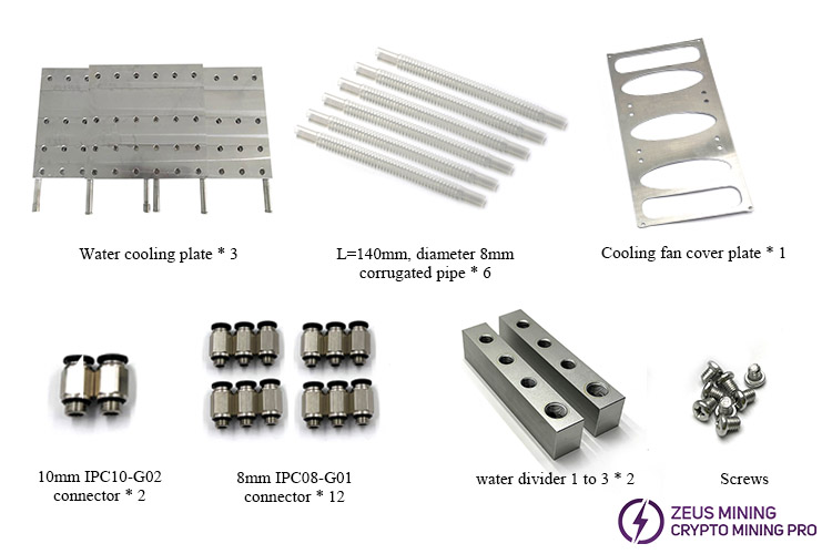 Aluminum water cooling block for Antminer D9