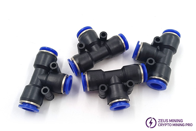 PE10 Pneumatic air 3 way quick fittings connector 10mm tube hose