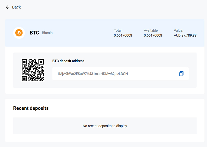 QR code wallet address