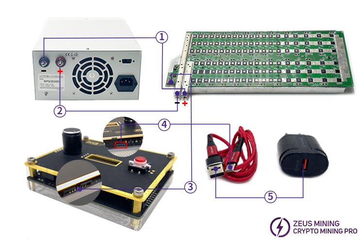 Whatsminer ASIC repair diagnostics tester for hash board repair