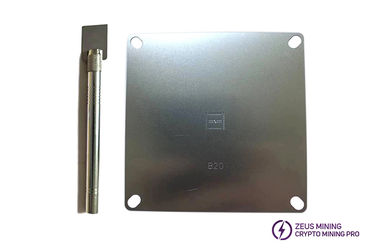 B20 ASIC chip stencil for Antminer L7 tin tool