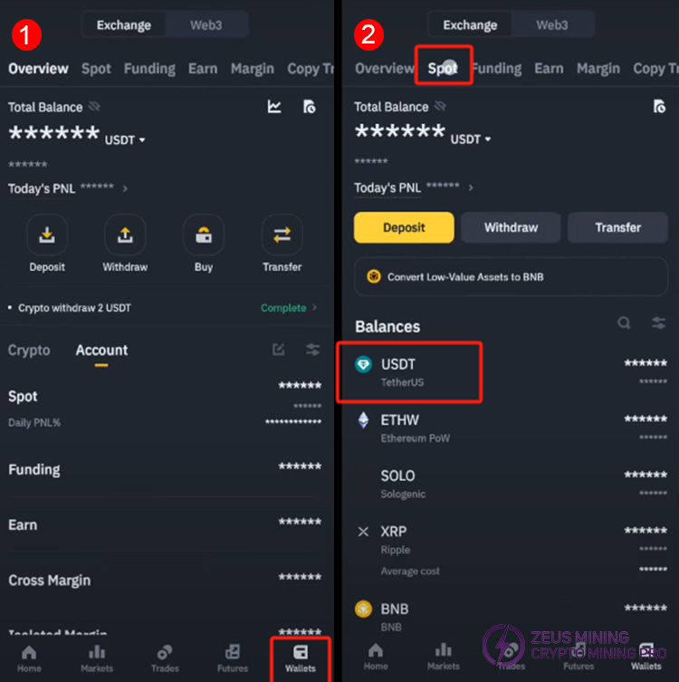 Binance wallet usage