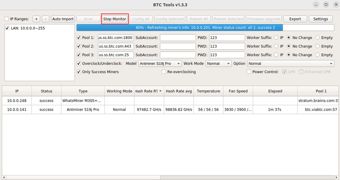 stop asic miner continuous monitoring