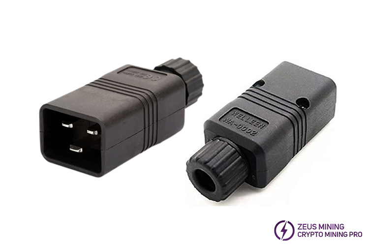 IEC 320 C20 male AC plug