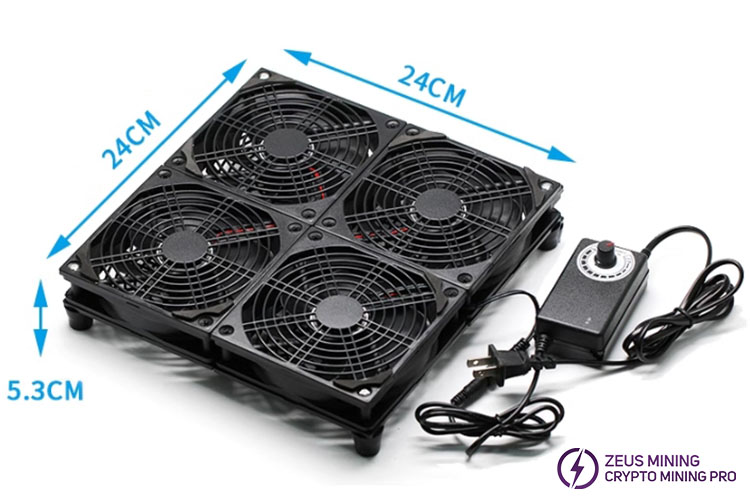 4 x 120mm cooling fan with variable speed controller