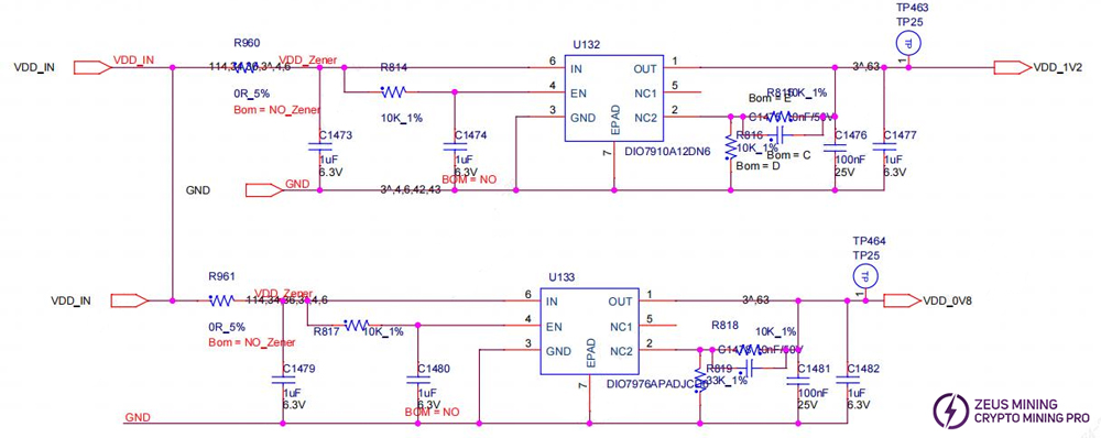 MP2019 LDO 1.2V circuit diagram