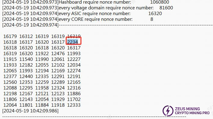 S21 pro hash board nonces reply abnormal