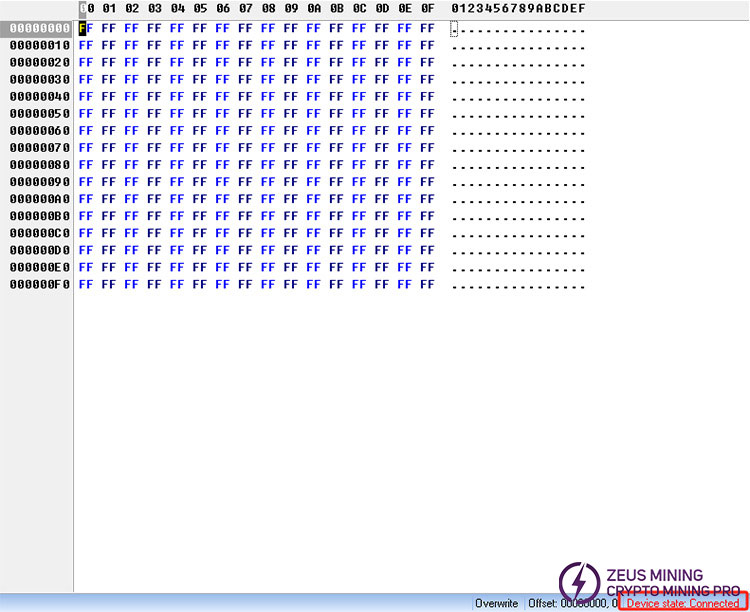 Eeprom chip reads data