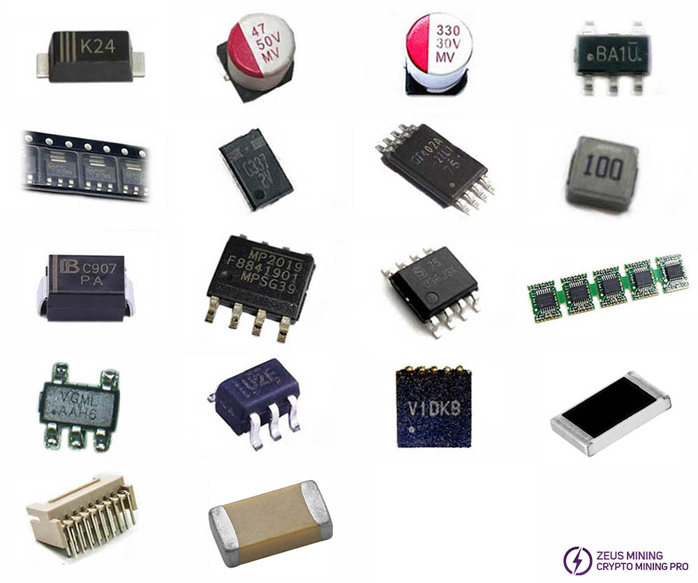 Antminner hash board BOM with S21 T21 miner