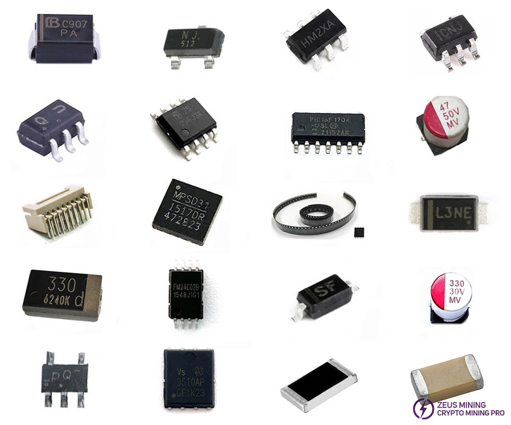 replacement parts list for D7 hash board