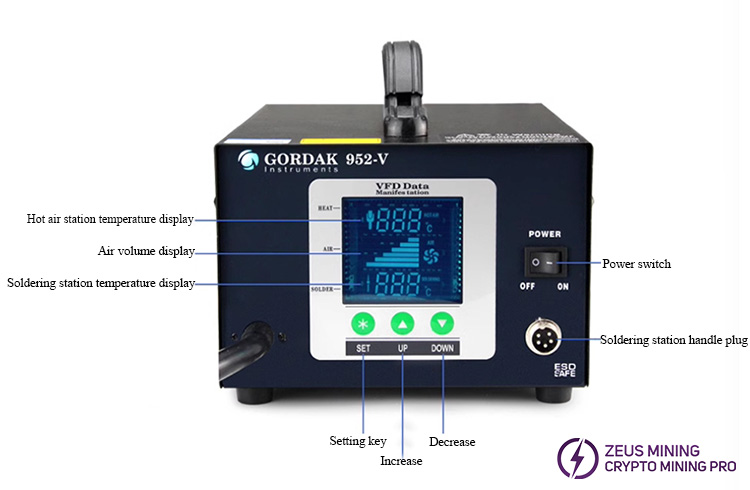 GORDAK 952V intelligent hot air soldering station