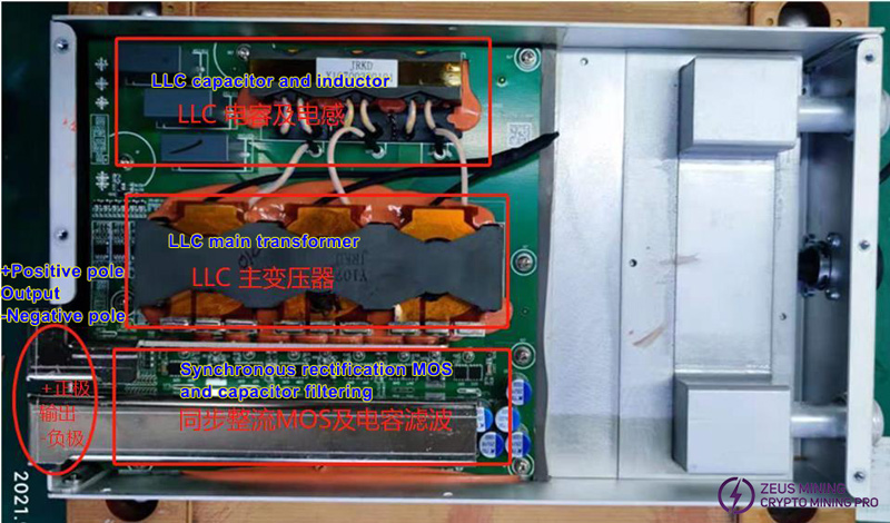 APW11 PSU PCBA output board layout