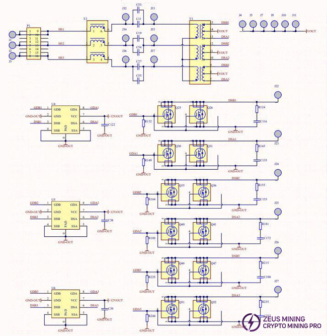 APW11 output board circuit principle