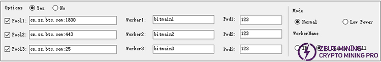 Antminer setting