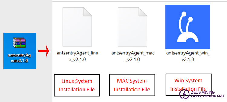 Unzip the Antsentry file package