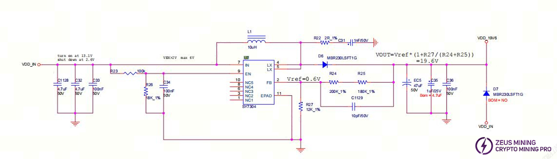 boost circuit schematic diagram for L9 hashboard