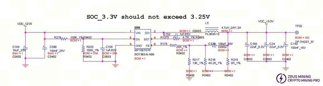 CV1835 control board 3.3V LDO