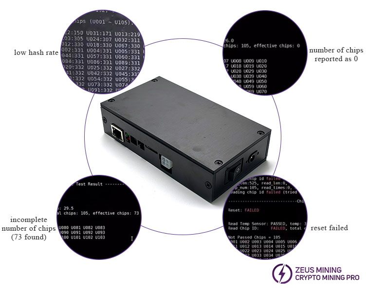 chip failure for whatsminer test fixture