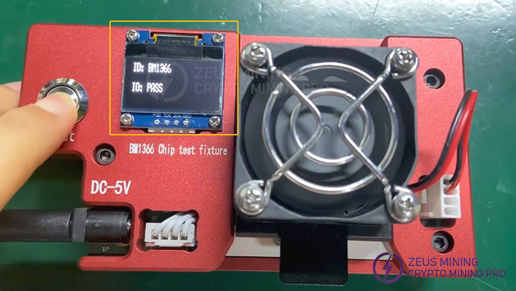 PASS result for for BM1366 chip fixture