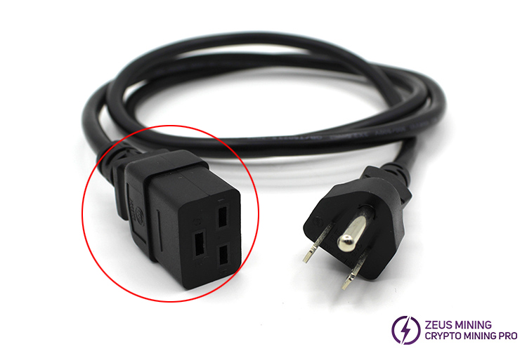 C19 plug for Wahtsminer Avalon Iceriver power cable