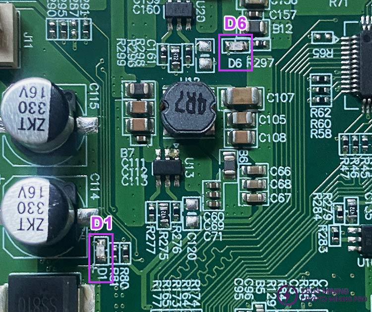 Control board LED light