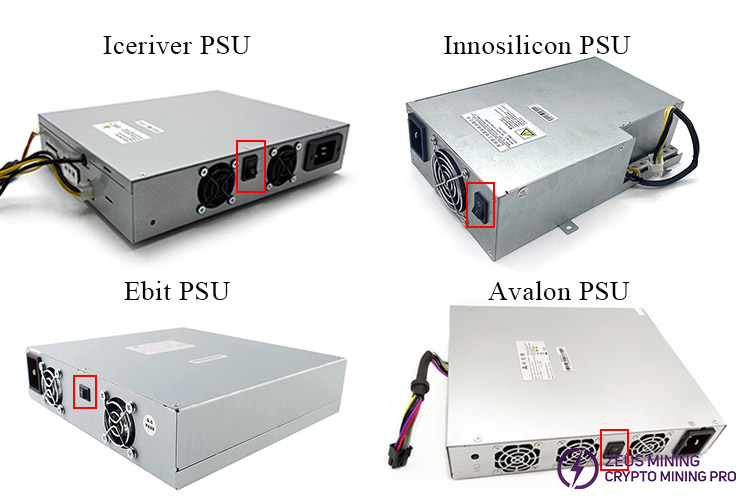 control power switch for ASIC miner PSU