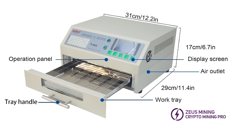 T-962 infrared PCB soldering oven