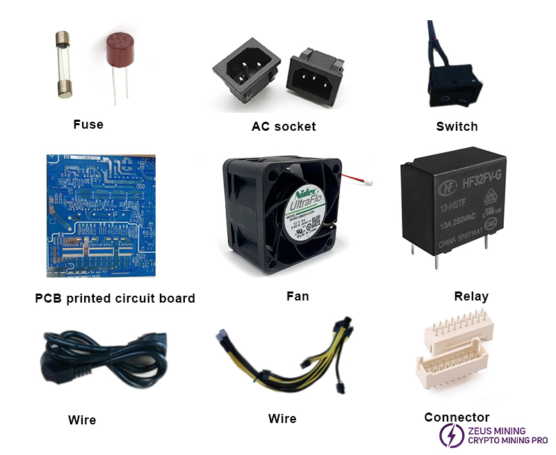 PSU3300-01 structural parts