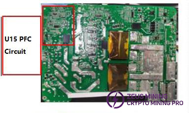 U15 PFC circuit on avalon PSU board