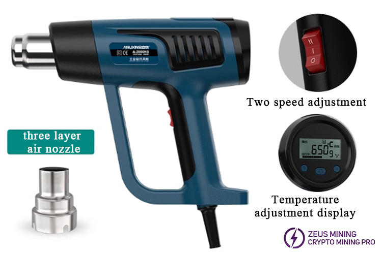 2000W handheld thermostat heat gun