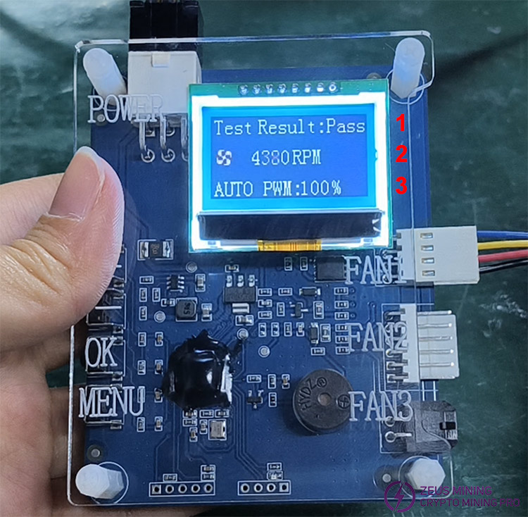 fan speed comprehensive tester interface