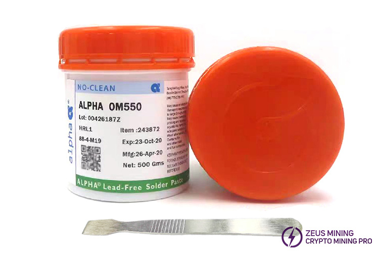 ALPHA OM550 low temperature solder paste