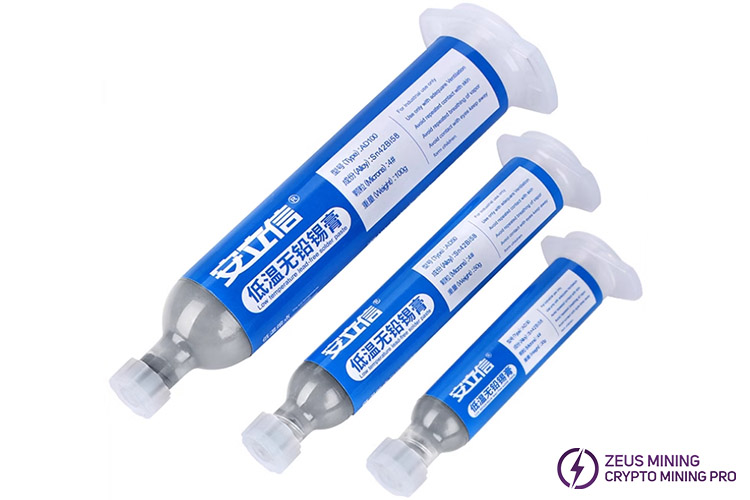 low temperature lead-free solder paste syringe